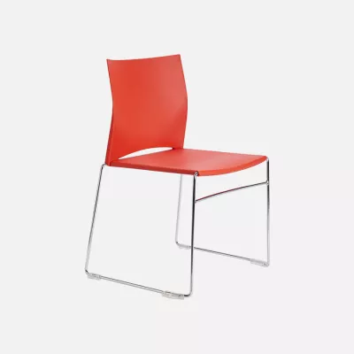 Web stacking chair red