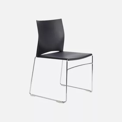 Web stacking chair black