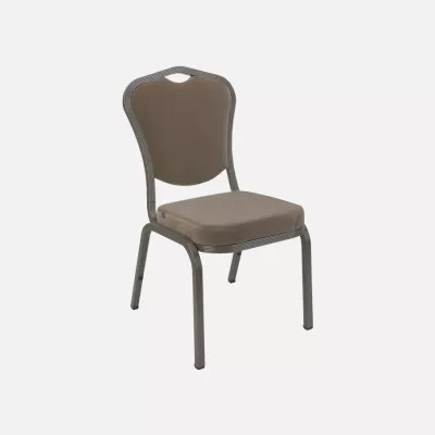 Amon Large chaise empilable marron