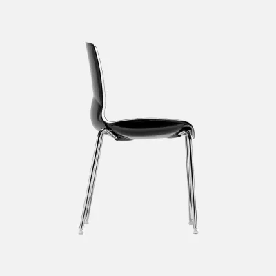 Now stacking chair black